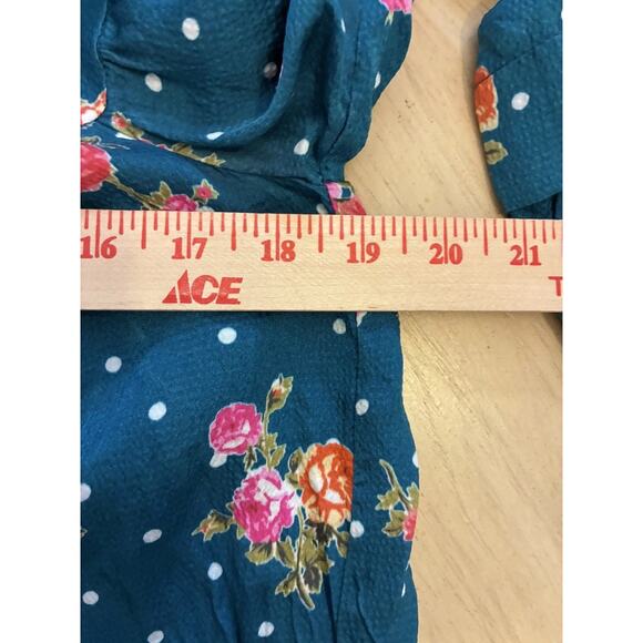 Anthropologie Wellesley Prairie Polka Dot Blouse Floral Cottagecore Retro Boho - Picture 4 of 16